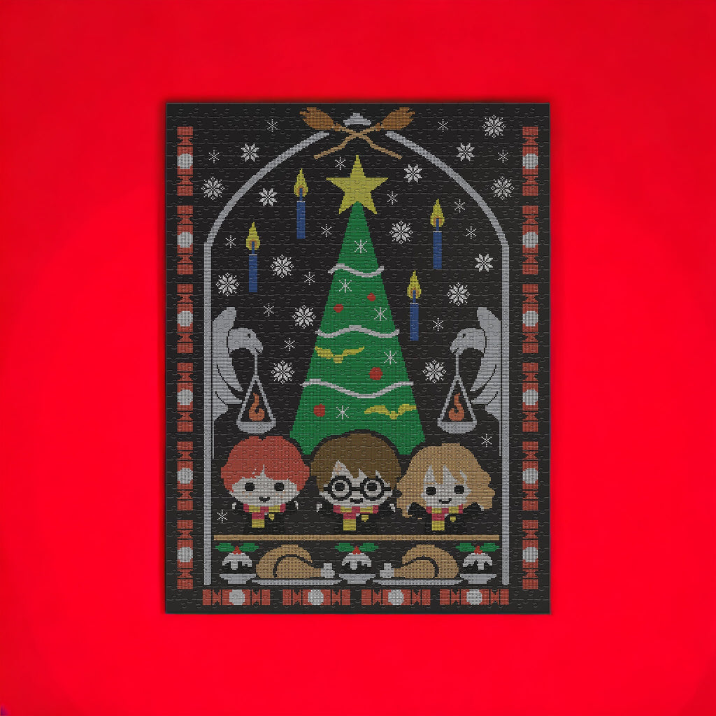 Harry Potter: Jigsaw Puzzle Christmas Jumper 1 - Holiday at Hogwarts (1000 pieces)