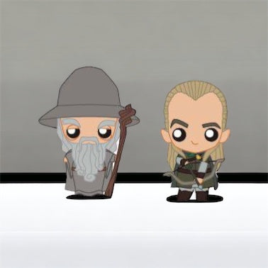 Il Signore degli Anelli: Pokis Rubber Minifigures Gandalf & Legolas 6 cm