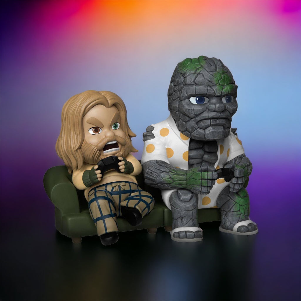 Avengers: Endgame: Mini Egg Attack Figur Bro Thor und Korg Game Time heo EMEA Exclusive 8cm – Beschädigte Verpackung