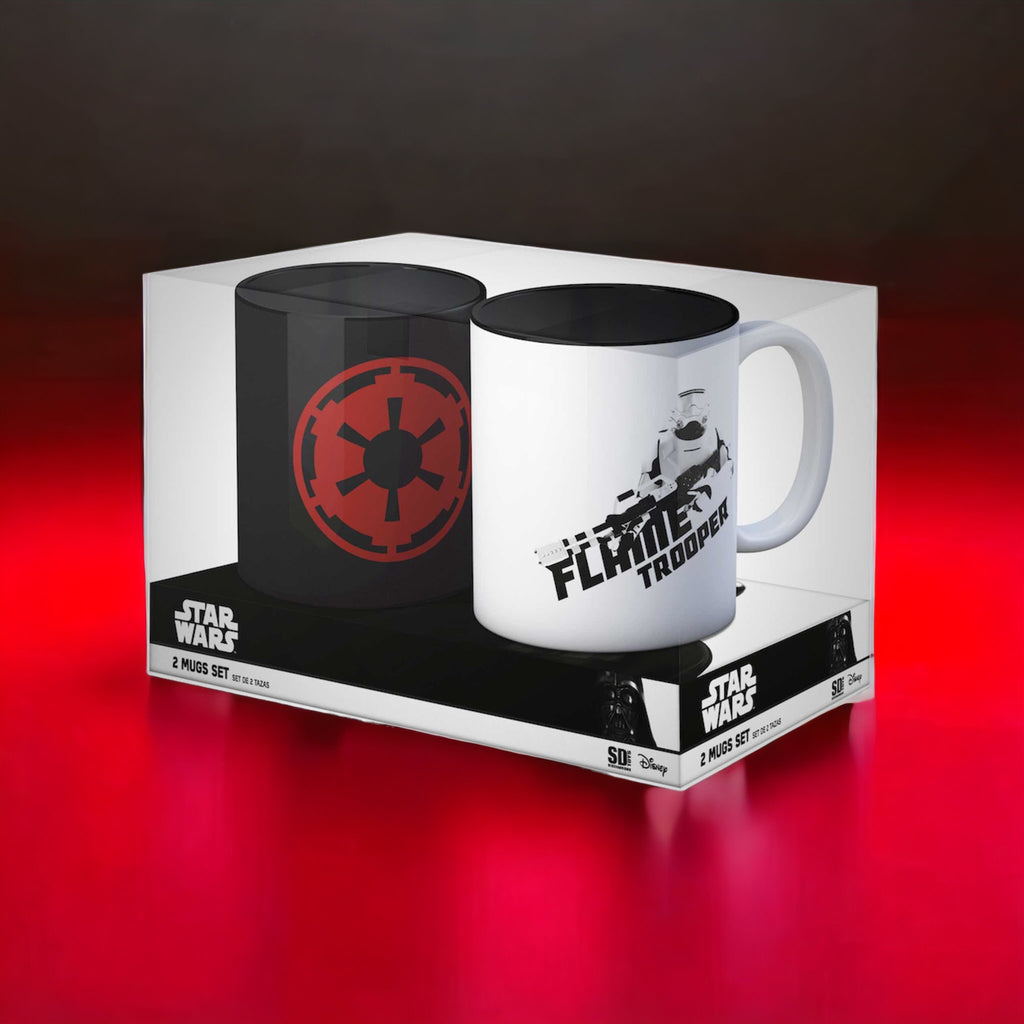 Star Wars: Confezione regalo 9 - Logo imperiale e Flametrooper Set di tazze