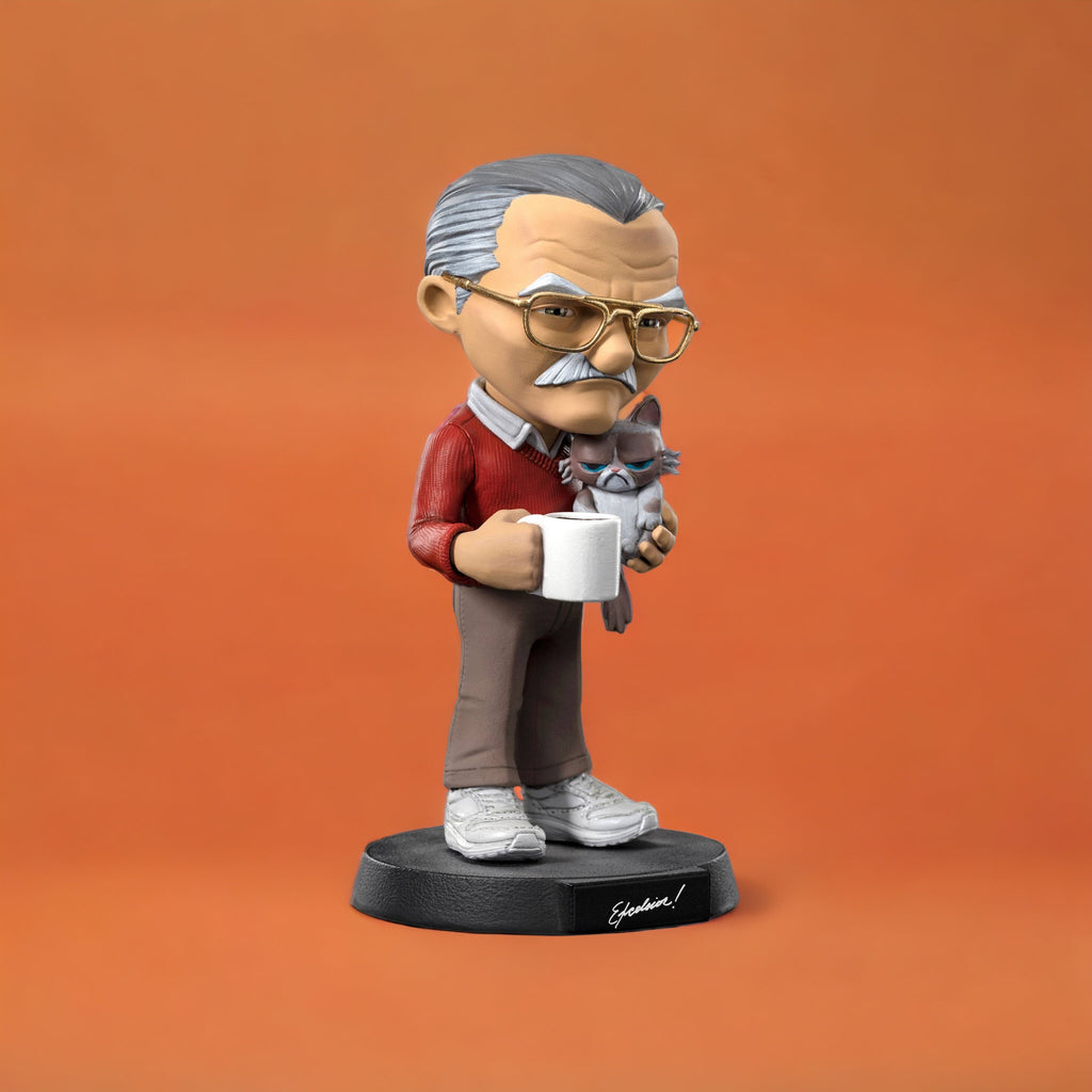Stan Lee: Mini Co. PVC Figure Stan Lee with Grumpy Cat 14 cm
