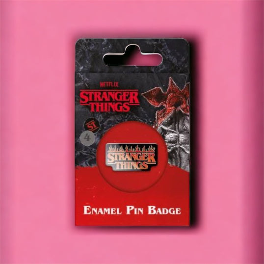 Stranger Things 4: Enamel Pin Badge Fire Logo