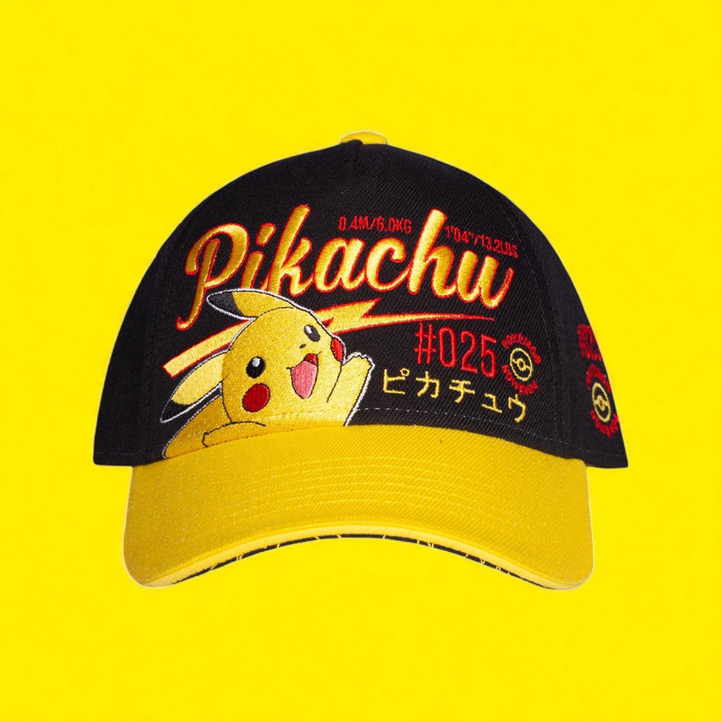 Pokemon Curved Bill Cap Pikachu Hello