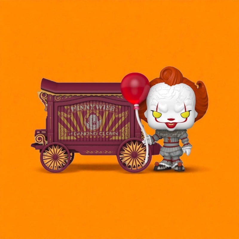 It-Welcome to Derry: POP! Town Vinyl Figure Pennywise & Wagon 9 cm