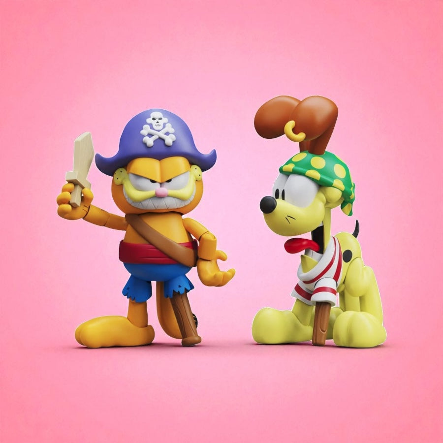 Garfield Action Figures 2 Pack Pirate Garfield and Pirate Odie