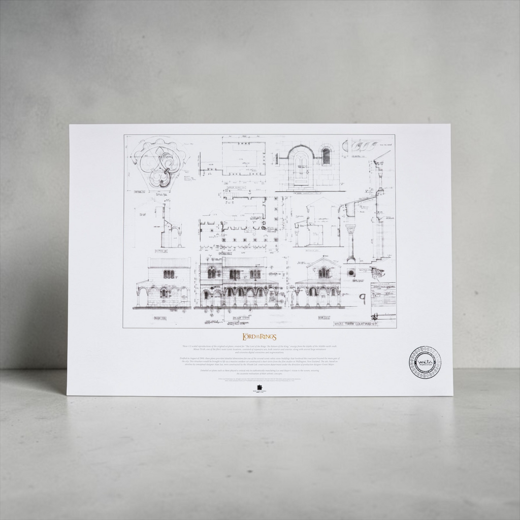 Lord of the Rings: Blueprint Art Print The Courtyard of Minas Tirith 59 x 42 cm