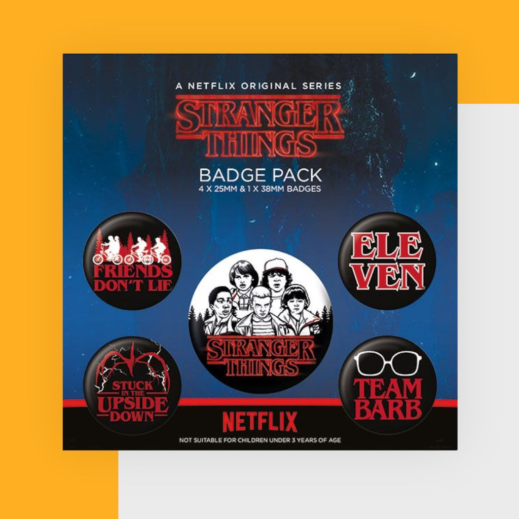 Stranger Things: Pin-Back Buttons 5-Pack Characters