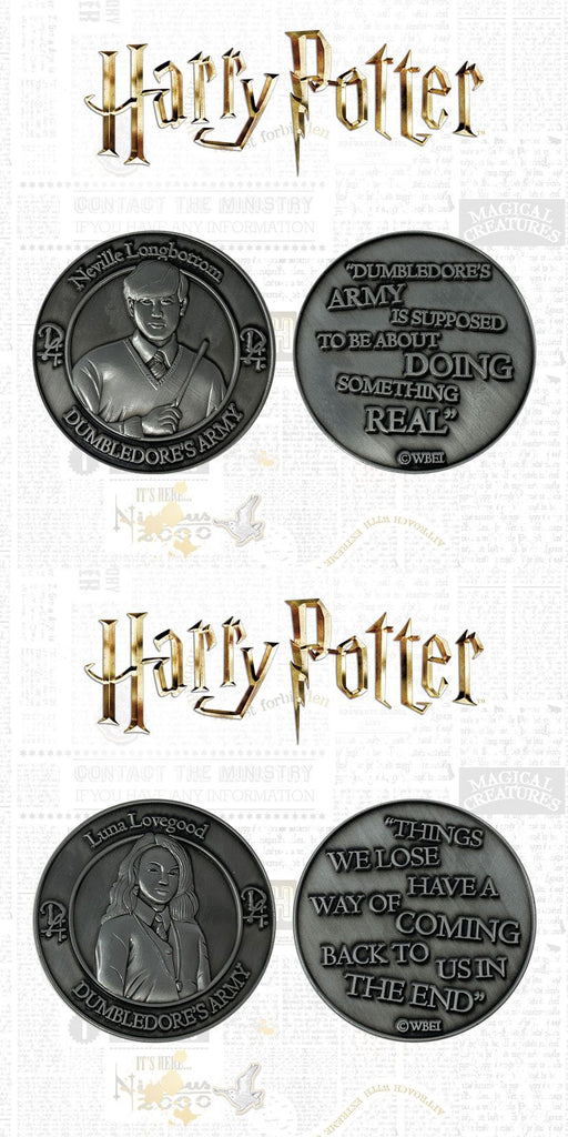 Harry Potter: Moneta da collezione Confezione da 2 Silente's Army: Neville & Luna Limited Edition