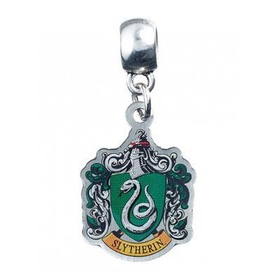 Harry Potter: Ciondolo con stemma ufficiale di Hogwarts Serpeverde, placcato argento